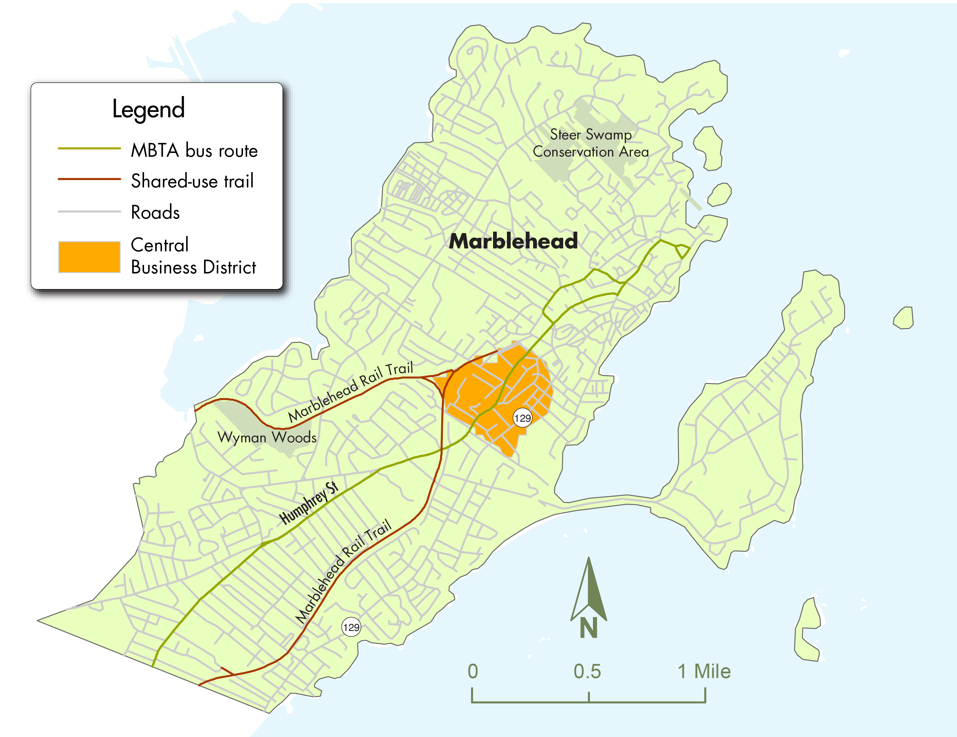 map of Marblehead CBD